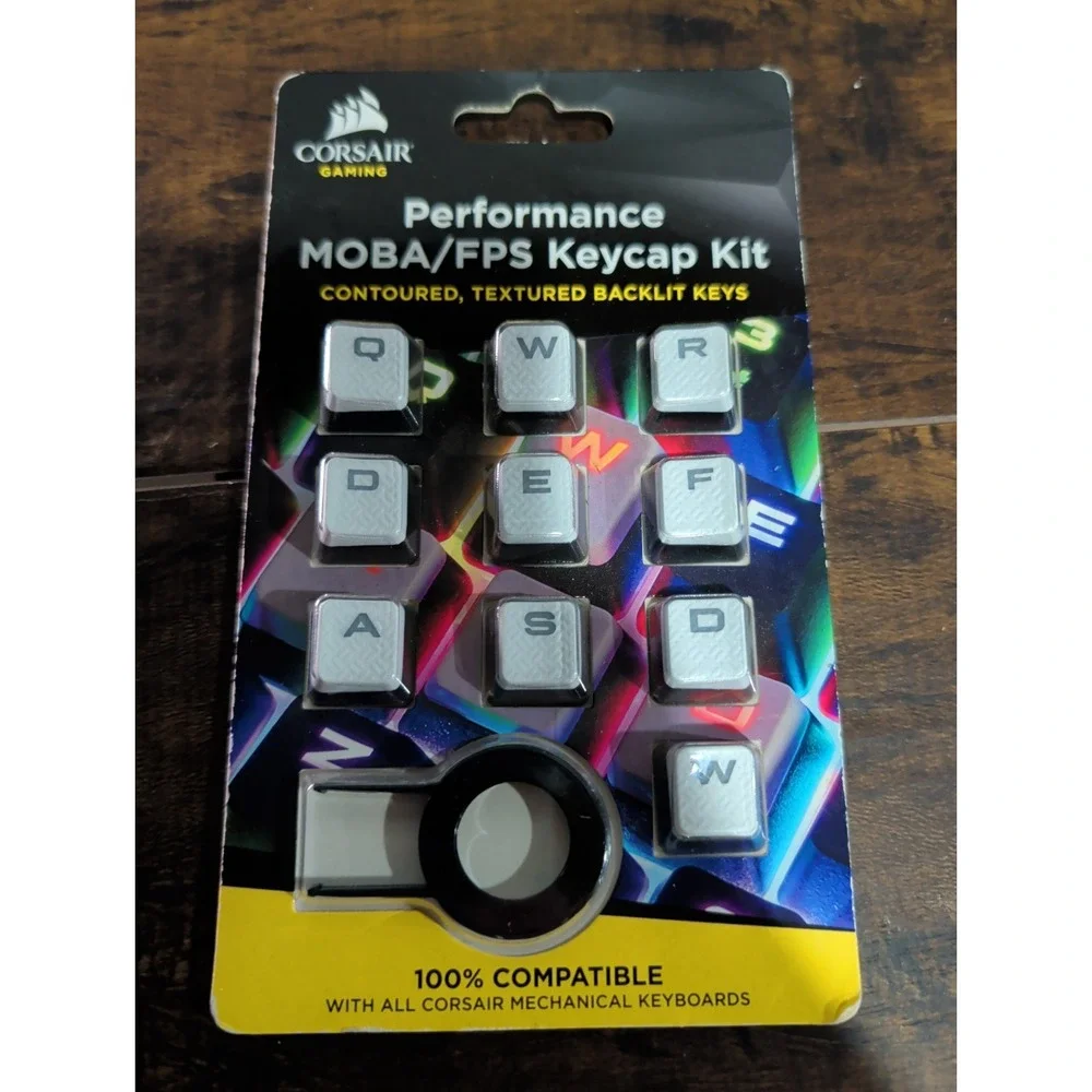 CORSAIR Performance MOBA/FPS Keycap Kit Backlit Textured White CH-9000233-NA